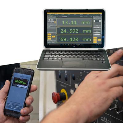 BOWERS IP67 Digital Mikrometerskrue 0-25x0,001 mm med roterende spindel og Bluetooth IOT